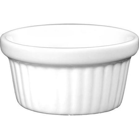 INTERNATIONAL TABLEWARE 2 oz European White Fluted Ramekin, PK36 RAMF-2-EW